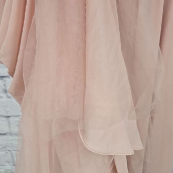 Girls Fairy Renaissance Maxi Dress Embroidered Pink Ruffled Hem Formal Dressy - Picture 11 of 11